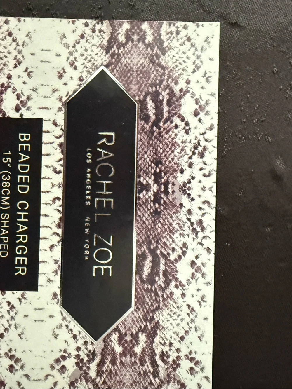 NWT Rachel Zoe Beaded Ghost placemat set of 2